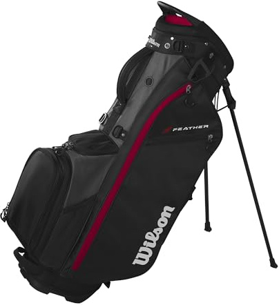 Wilson Feather Stand Bag Sac de Golf, avec Haut à 5 Compartiments et Système de Double Sangle