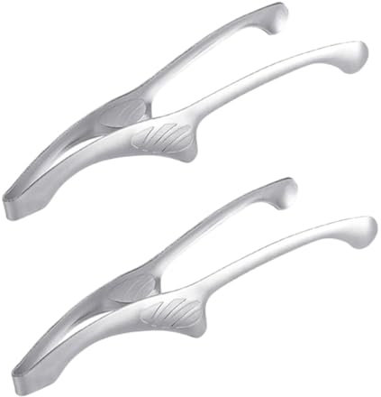 Cabilock 2piezas Pinza Para Alimentos Inoxidable Para Barbacoa y Bufés Resistente y Ligera