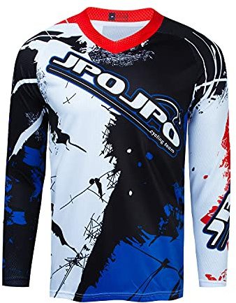 Camiseta de ciclismo para niños, de manga larga, para motocross, bicicleta de montaña, ropa de descenso, 8 Años