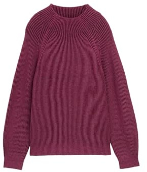 TOM TAILOR Pull pour Femme, 38881 - Structure côtelée Rouge, M