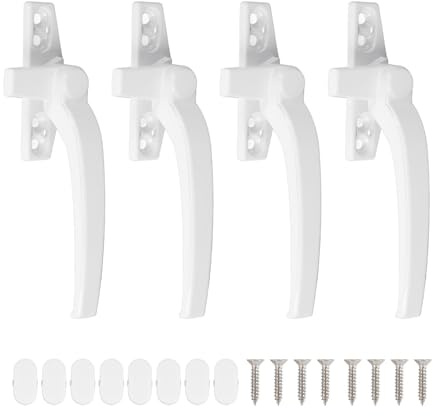 HUSHUI Fönsterhandtag i Aluminiumlegering för Platt öppen Extern Skjutlåda Säkerhetslåshårdvara (Höger Hand)