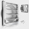 Kinyoda 100mm Grille de ventilation, 304 inox Clapet anti-retour Grille de protection contre les intempéries, Grille de ventilation avec moustiquaire,Aeration INOX, pour tuyau VMC et gainage etc