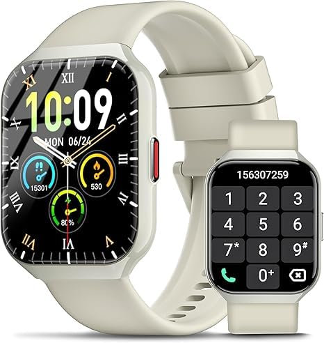 Smartwatch Herren mit Telefonfunktion,1.96 HD Uhr Damen mit Herzfrequenz SpO2 Stress Schlafmonitor,Alexa Integriert Watch,113+ Sportmodi Fitness Tracker, IP68 wasserdichte für Android iOS,2025 Weiß