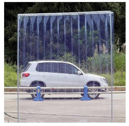 Tende a strisce trasparenti in PVC per celle frigorifere verticali in PVC, facili da installare, 0,9 x 2 m, divisorio durevole ideale per aree refrigerate