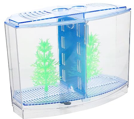 SUPVOX Aquarium Acrylique Transparent pour de Poissons Bac Isolement Double Compartiment Matériau Écologique sans Danger pour Poissons Facile à Surveiller