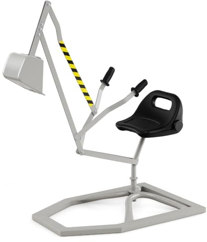 GOPLUS Sitzbagger Kinder, Aufsitzbagger mit 360° drehbarem Sitz, Sandkastenbagger aus Metall mit Schaufel & 2-Hand-Steuerungen, für Sand, Erde, Schnee, Sandbagger für Kinder ab 3 Jahren