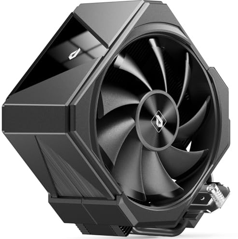 upHere UP1 Elite K4 schwarz CPU Kühler,Single-Tower 4 Heatpipes,120mm PWM Prozessorlüfter,Leiser pc kühler,kompatibel mit AMD cpu kühler AM4/AM5 & Intel
