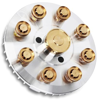 Geavonyg Estufa De Doméstica 9 Cavidades para Quemadores Base Placa Cocina Quemadores Base Individual Componente Integrado Componente Resistente Calor