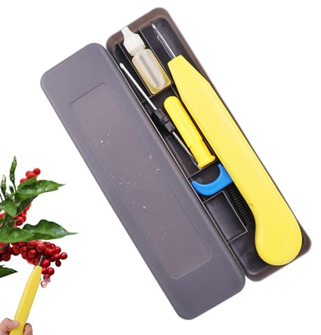 Krmoau Tijeras de podar para pimientos, cortador de plantas manejable, tijeras de podar con cabeza curvada, para cortar té, ramas, rosas, arbustos, hierba, jardineros y floristerías