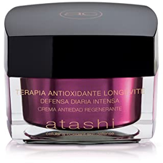Atashi Antioxidante | Crema de Noche Antiedad Regenerante | Antiarrugas e Hidratante | Corrige Arrugas, Hidrata, Protege e Ilumina | Con Ácido Hialurónico, Vitamina C, E y Coq10 | 50 ml