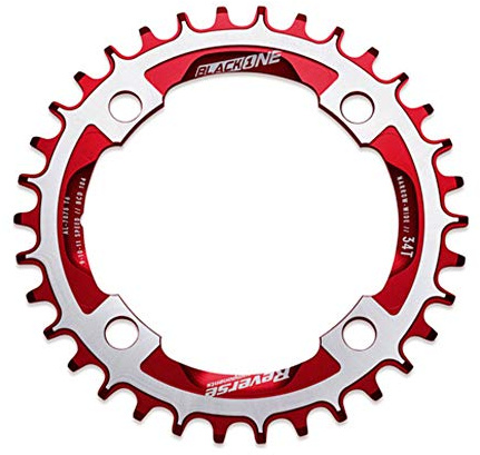 Reverse Kettenblatt Black One Narrow Wide 104mm schwarz/rot: Größe: 104mm 34T