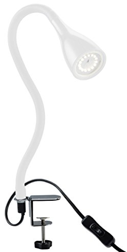 B.K.Licht - Lampada a morsetto a LED dimmerabile nera - Lampada da tavolo a LED bloccabile - lampada da tavolo con GU10-LED, 400lm, 3.000K