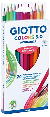 Giotto Colors 3.0 Aquarell - Confezione da 12 matite 24 multicolore