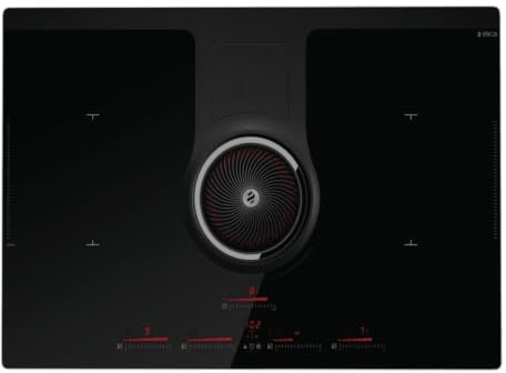 Elica; Piano cottura con cappa aspirante NIKOLATESLA ONE HP BL/A/83; Color: vetro nero