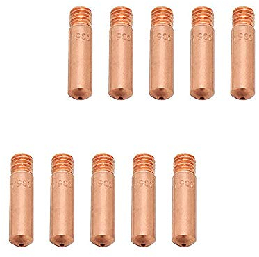 Contact Tip Mig Welder Contact Tips, Mini Mig Welder Flux Cored Wire 0.6mm/0.8mm Optional - Pack of 10 (Round-0.8mm)