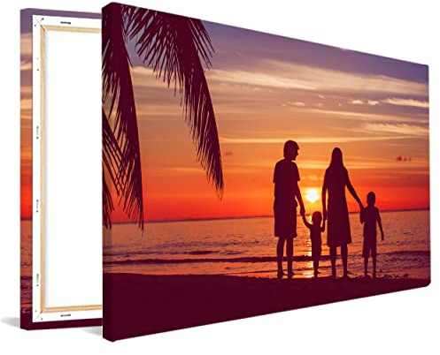 MuchoWow© Leinwand 40x60 cm mit eigenem Bild Deko Schlafzimmer Personalisiert Leinwandbilder Wohnzimmer Gemälde Foto Geschenk Living Room Decoration, Hoch- oder Querformat