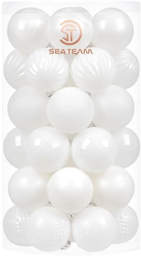 Sea Team 41ct infrangibile Ornamento Natalizio per Decorare l’Albero Natale, col Filo da Appendere Senza Glitter Paillettes, è Decorazione Ideale per la Festa,Cerimonia e Party.（40mm）