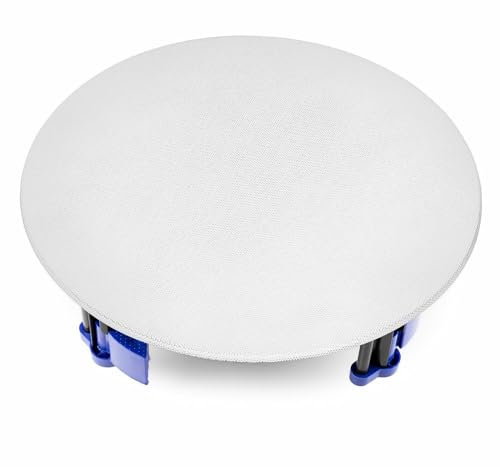 Power Dynamics NCSS8 - Altoparlante da soffitto da 8, 40 Watt, bianco, 8 Ohm, griglia in metallo, altoparlante con sistema di fissaggio rapido, ideale per installazione pubblica indirizzo