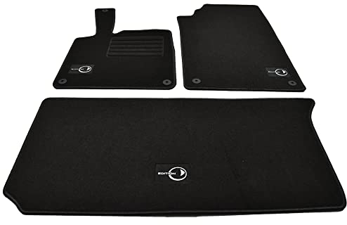 Mattenprofis Velours Logo Fußmatten Set kompatibel mit Smart Fortwo 451 Coupe und Cabrio (alle Modelle) ab Bj.03/2007-2014 schwarz