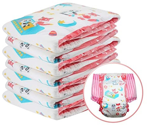 MAXSMLZT ABDL Adult Windel Lover Cute Print Patterns Elastische Taillenwindel DDLG Adult Baby Windel Hohe Absorption 6000ML Windel,Hug