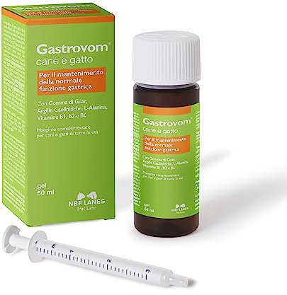 NBF Lanes | Gastrovom Cane e Gatto, Gel Appetibile 50 ml, per Il Mantenimento della Normale Funzionalità Gastrica