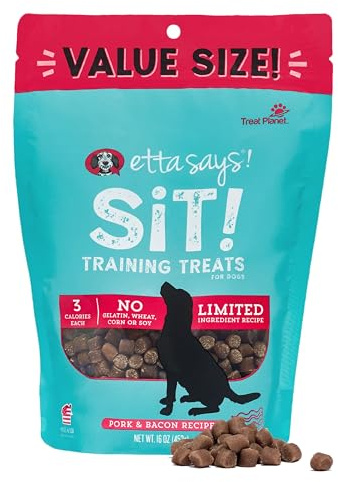 etta says! Training Treats - All Natural Pork and Bacon Soft Treats for Dogs - Made in The USA (16 Oz Pack of 1)