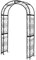 SCENDOR 48.8 W x 83.8 H Garden Arch, Black Sturdy Metal Iron Arbour, Courtyard Cast Trellis for Various Climbing Plant, Outdoor European-Style Archway Wedding Ceremony Party
