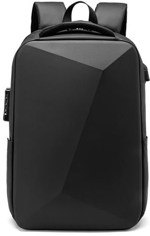 FDOIUTU USB Zaino per computer portatile da 15,6 pollici Blocco password antifurto Zaini scolastici Scuola Università Affari Lavoro Università Viaggio, Nero grigio