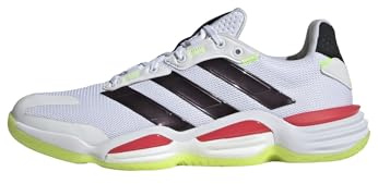 adidas Homme Stabil 16 Indoor Shoes, Cloud White/Aurora Met. / Aurora Plum, 48 EU