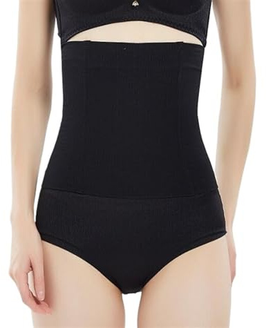 SUBLXPoten Post Partum Belly Wrap Postpartum Magband Kvinnor Midjebälte Midja Tränare Slimmande Kroppsformare Underkläder Lång överkroppskorsett Postpartum Magband, Svart, XS