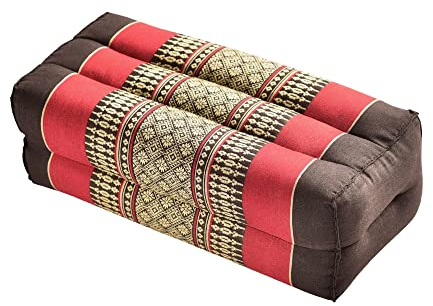 Zafuko Yoga & Meditation Cushion - Black/Red - organic water-resistant Kapok filling, meditation cushion, soft yoga prop