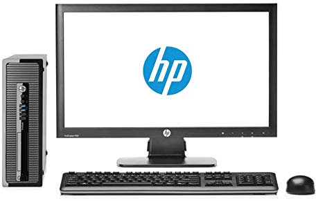 HP EliteDesk 800 G1 SFF - Ordenador de sobremesa + Pantalla 20-inch (Intel Core I5-4570 Quad Core, 8GB RAM,SSD de 240 GB, DVD, Windows 10 Pro Original) Negro (Reacondicionado)