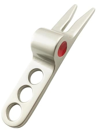 Junfamilee 1 forchetta per palline da golf durevole color argento, strumento di riparazione compatibile con Scotty Cameron Divot, strumenti divot da golf, golf