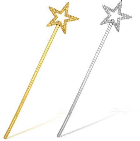 ZEYIYER 2 Stück Zauberstab Glitzer Prinzessin-Stab Zauberstab Kinder Mädchen Prinzessin Stab, Fee Zauberstab Stern Fee Zauberstab zum Weihnachten Kostüm Kostüm Requisiten Cosplay Dekoration