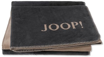 Joop! Wohndecken Uni-Doubleface Anthrazit-Karamell