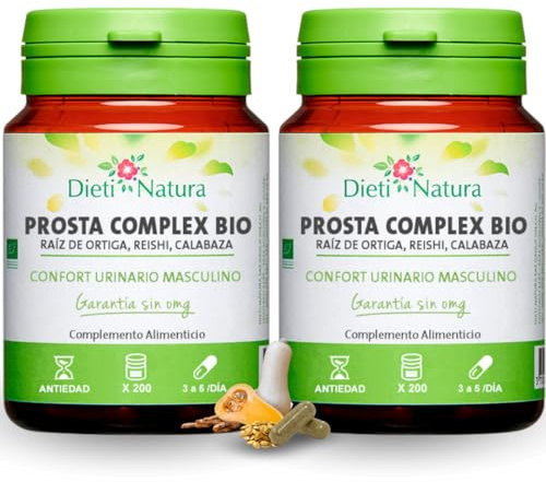 Dieti Natura Prosta Complex 200 Cápsulas - Flavonoides contra el Malestar Prostático (Pack de 2, Bio)