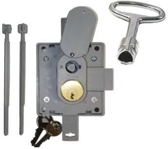 Serratura Ricambio per Armadio Contatore ENEL Completo Astine e Chiave Triangolo