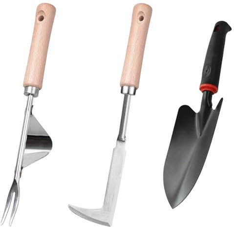 GAOHAN 4 Pack Weed Control Tools, Portable Weed Control Tools, Manual Steel Weeding Tools for Vegetable Gardening Backyard Farm Planting and Weeding