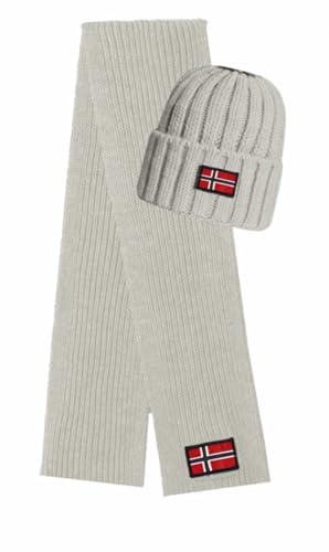 Norway - Gorro de invierno para adultos, gorro de invierno para hombre y mujer, gorro de lana, 840109 Off White, Talla única