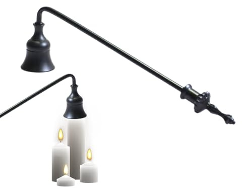 Éteignoir à bougie en métal rustique, outil pour éteindre les bougies en forme de cloche, pour maison, anniversaire, salle de bain, pendaison de crémaillère et éteindre la flamme en toute sécurité