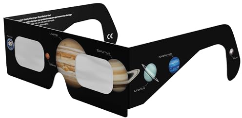 Absolute Eclipse Planeter solförmörkelseglasögon – ISO 12312-2 testade och CE-certifierade – EU-tillverkare – 1-PACK – 2026 Eclipse Europe
