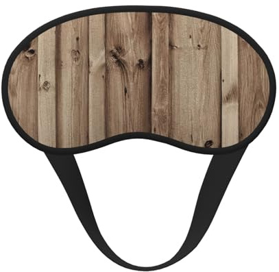 Masque de sommeil à imprimé grain de bois, masque de sommeil pour homme et femme pour une obscurité totale, réduit les gonflements des yeux