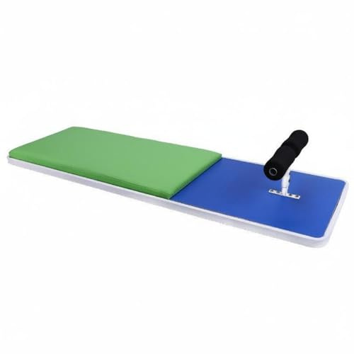 LOVIVER Planche de Test Abdos Banc de Musculation Planche d'Abdominaux Banc Sit Up Support Cheville en Mousse Surface Matelassée Cadre Acier pour Répétitions, Multicolore, Bleu, Vert