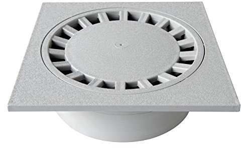 First Plast CHPVC25G Chiusino Sifonato in PVC, Grigio, 250 x 250 mm