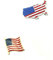 Anstecknadel mit USA-Flagge, Metall, Emaille, 2 Stück, Metall