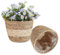 GRGO 2 Piezas Cesta para Plantas, Cesta Tejida a Mano, Cesta De Hierba, Macetas De Flores, Cesta De Plantas Naturales, Cesta Decorativas, Cestas Redondas, para Plantas Flores Decoración del Hogar
