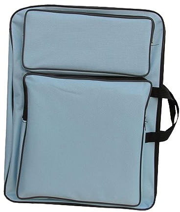 Harilla Estuche de Cartera de Arte Bolsa de bocetos Suministros de Arte Bolsa de Arte de Viaje para Mochila de Artistas para Pantalla de visualización, Azul Claro