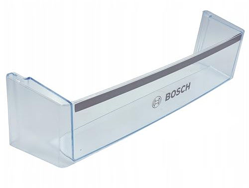 ERICAMBI, Estante de balcón botellero para frigorífico, compatible con Bosch Siemens Neff, dimensiones: 460 x 120 x 112 (mm) color transparente con logotipo, para modelos: KID26V21 KIL18 KIR18V