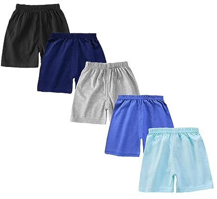 loyboon Baby pojke bomull shorts unisex småbarn baby sommar korta byxor för pojkar barn sommarkläder, set om 6 flerpack 1–5 år