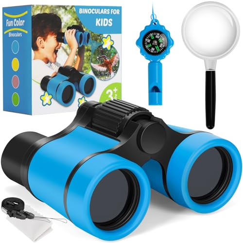 Jumelles pour enfants, jouets pour 3-8 ans, avec loupe et boussole, cadeaux d'anniversaire, jouet d'extérieur